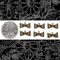 Chocolate Brown Plated Brass Bow One Ring Charms - Set of Six - RB-C206